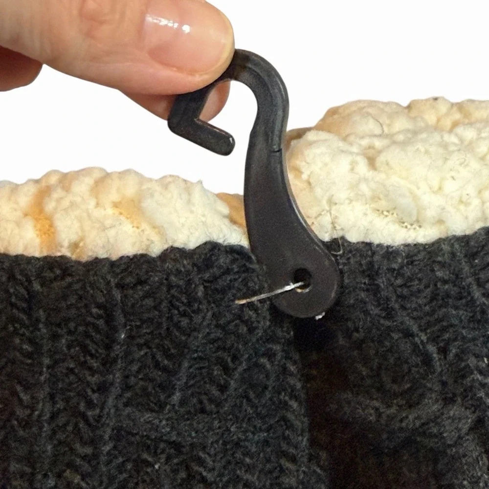 Jane and Bleecker Women's  Slipper Socks Warm Fuzzy Soft Winter Gray Knit Plush